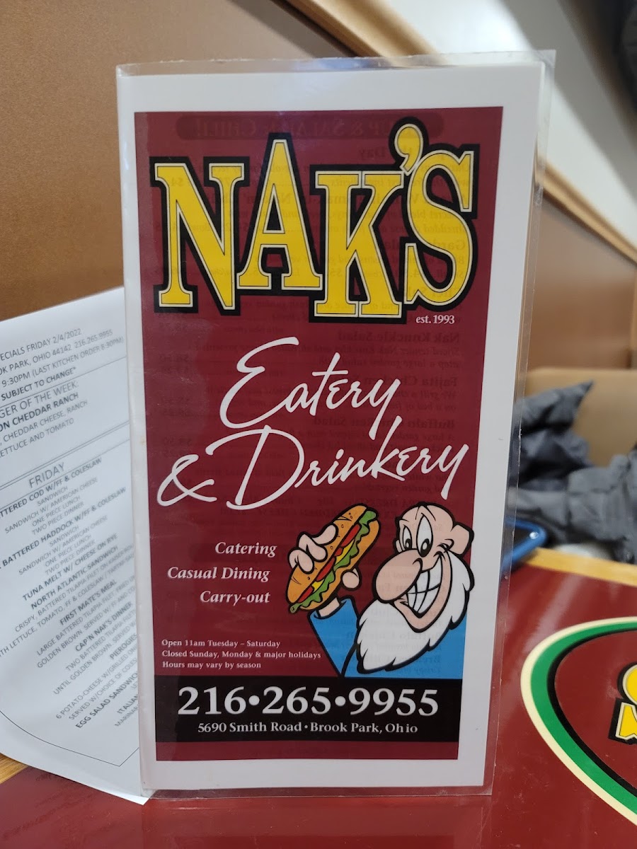 Menu Nak's Eatery & Drinkery-6